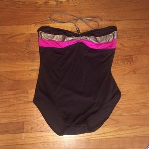 Brown Halter Swim Suit Size XXL